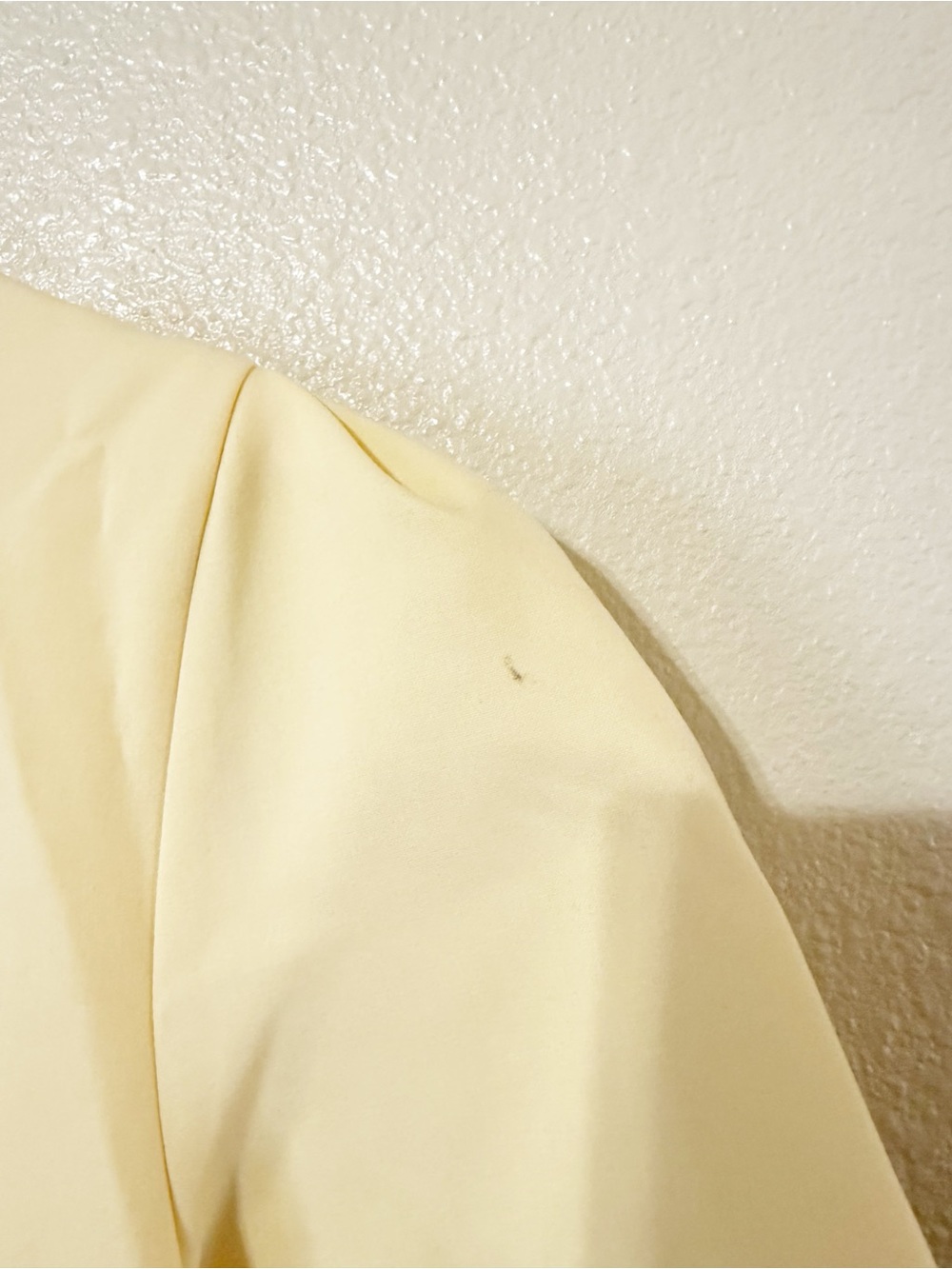 Zara Pleated Short Mini Puff Sleeve Dress in Butter Yellow size medium w/ tags - Picture 9 of 10